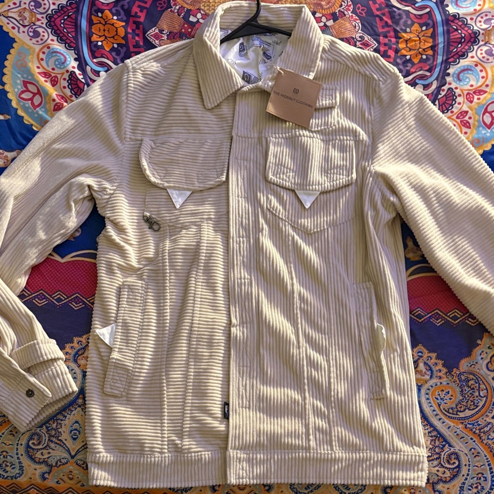 Men's Beige Corduroy Jacket